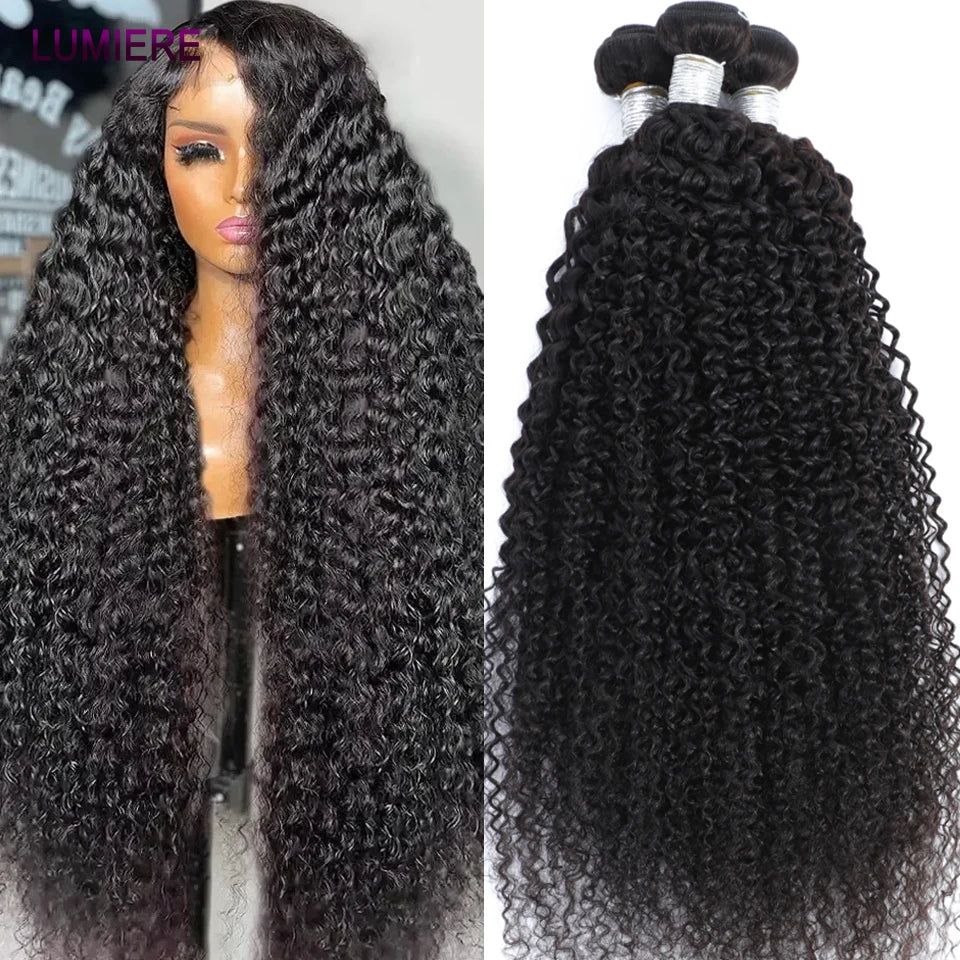 18A Mongolian Afro Kinky Curly Bundles 1/3/ Unprocessed Raw Virgin Jerry Human