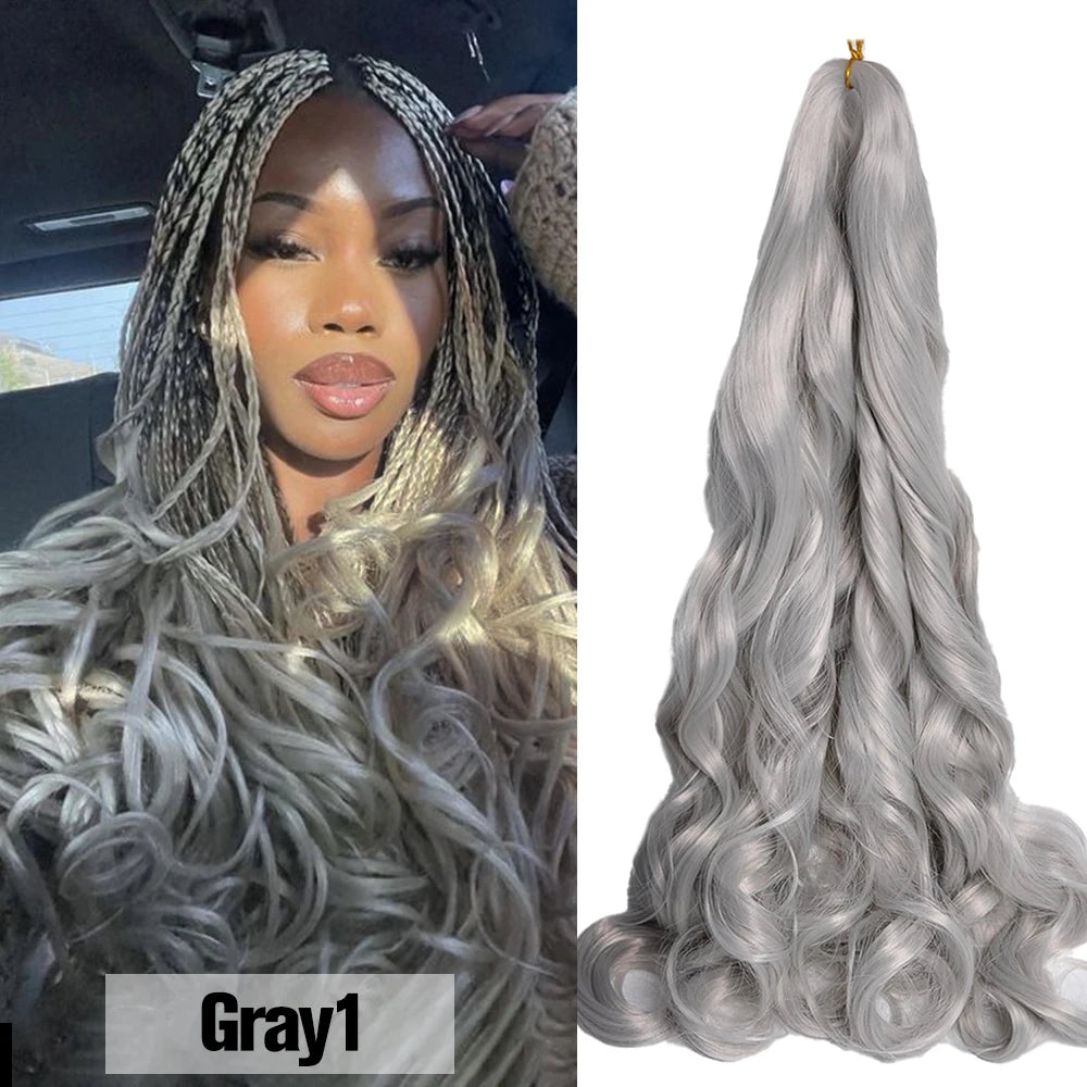 French Curls Braiding Hair Extensions Synthetic Spanish Curl Loose Wave Spiral Braids
