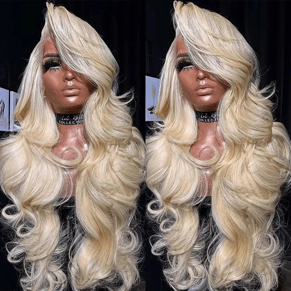 Blonde 613 Body Wave Human Hair 13x6 Lace Front Wig, 250% Density, Baby Hair, Natural Hairline