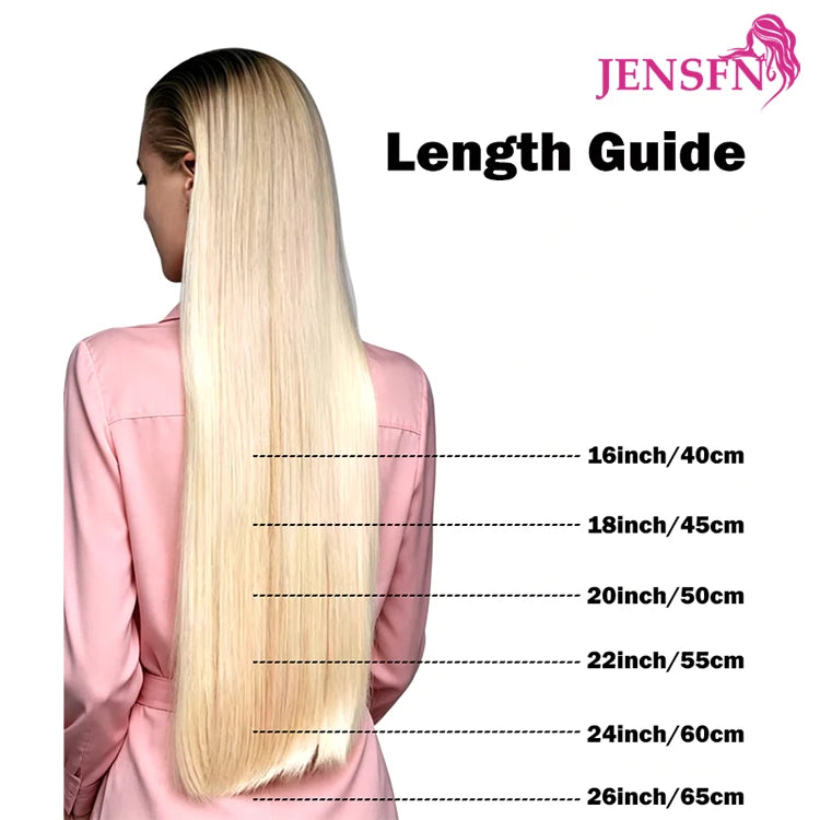 Flat Tip Hair Extensions Remy, 100% Human Keratin Straight Pre Bonded Wigs