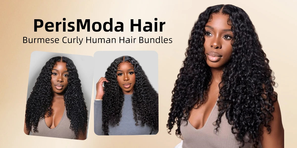 Burmese Curly Bundles, 100% Human Hair Virgin Weave Extensions Ends 1/3/ Natural