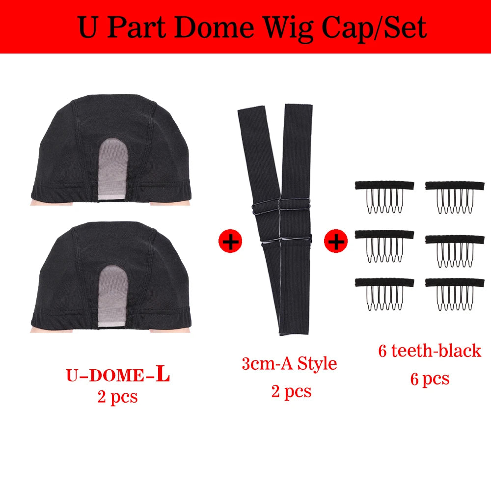 U Part Wig Cap Mono Lace Dome Making 3Cm Knit Band& 6Teeth