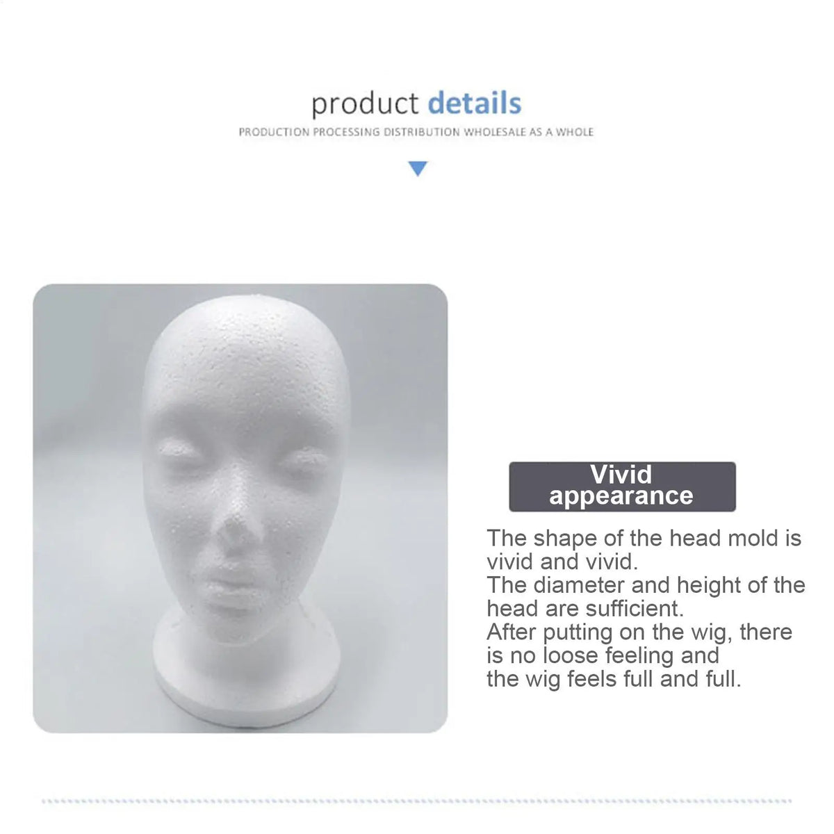Foam Head Mannequin Manikin Model Display Props To Use Arts Hairpieces Headphones