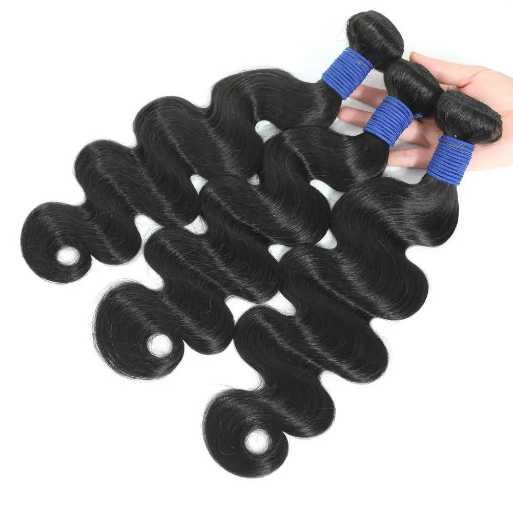 Body Wave Bundles Brazilian Remy Unprocessed Human Hair Wavy Doule Drawn Weave