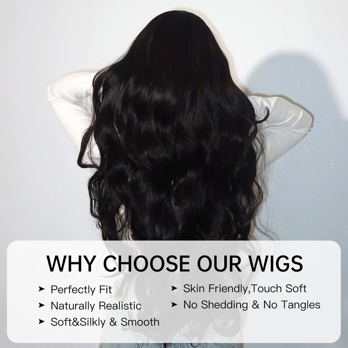 Super Long Black Wavy Synthetic Wigs Bangs Afro Dark Water Wave Halloween