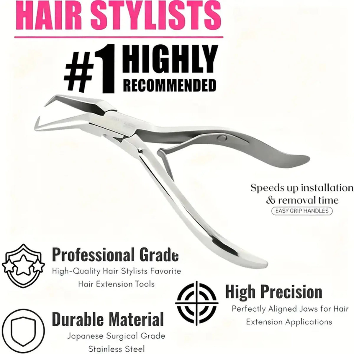 5.5 Hair Extension Tools Silver Microlink Bead Remover Plier Micro Ring Beads