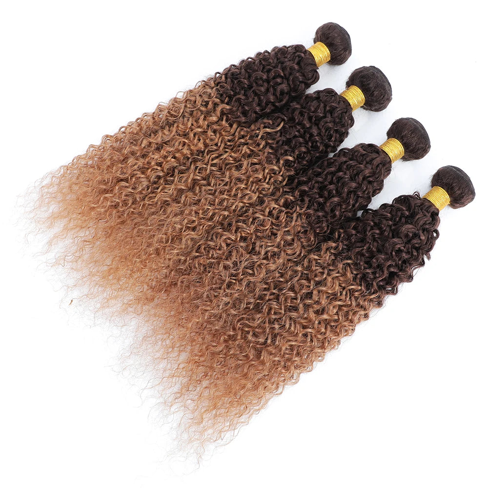 12A Kinky Curly Hair Bundles 1/3/ Jerry Human Burmese Extensions, 100% Unprocessed
