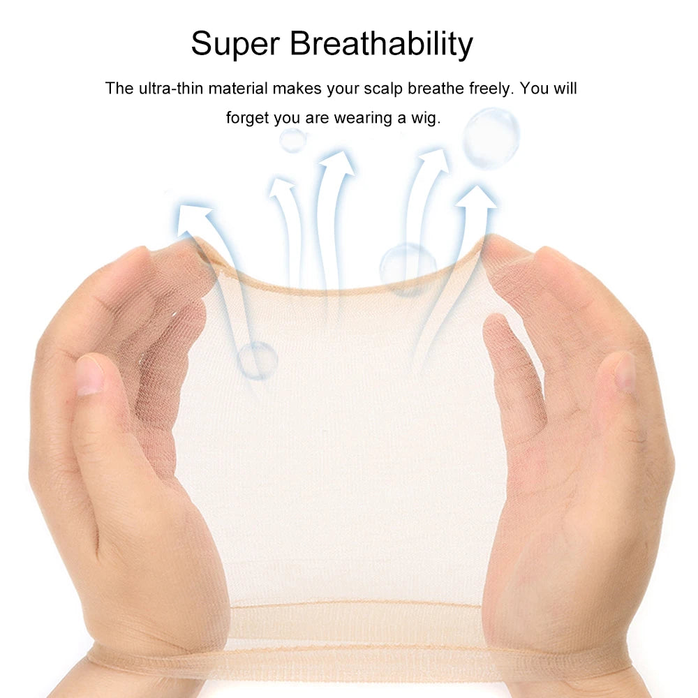 10/ Invisible HD Wig Cap Thin Stocking Nylon Stretch Mesh Hair Net
