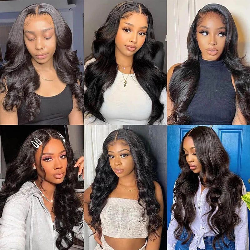Body Wave Human Hair Lace Frontal Wigs 30inch Brazilian, 13x6 Loose Transparent