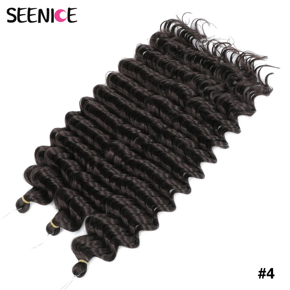 Deep Wavy Twist Synthetic Crochet Hair Afro Curly African Braids Ombre Blonde