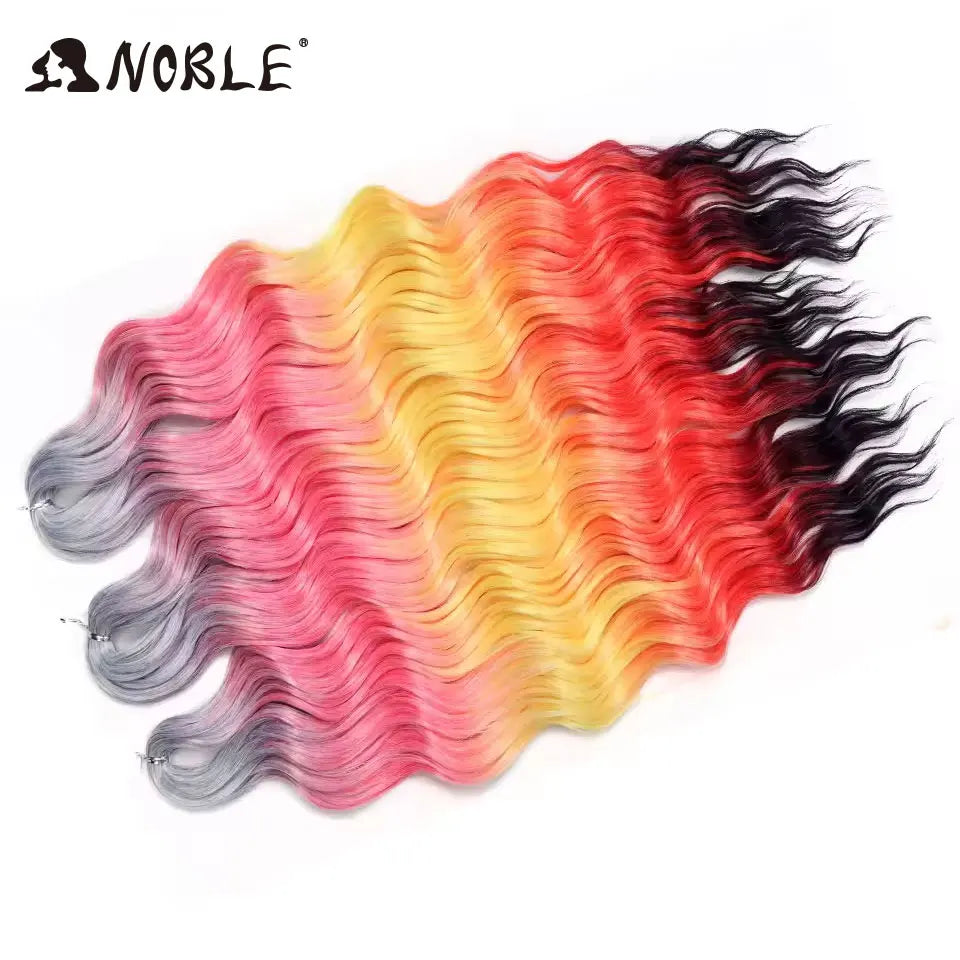 Synthetic Loose Deep Wave 24" Braiding Hair Extensions Water Braid Ombre Blonde