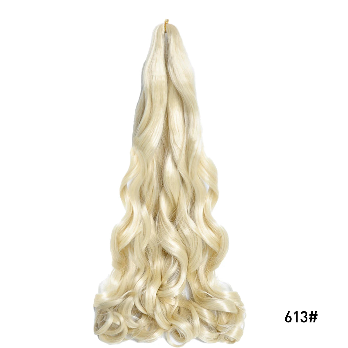 French Curls Braiding Hair Extensions - Synthetic Loose Wave Spiral Curl, High Temperature, Ombre Pre-Stretched