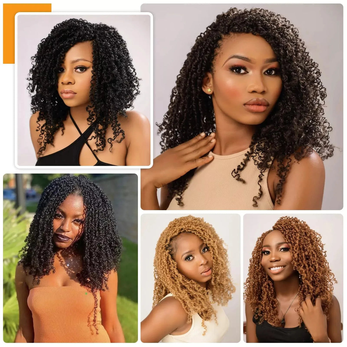 Twist Crochet Hair Synthetic Spring Twist Hair Bohemian Pre-Looped Passion Twist Crochet Braids Extensions