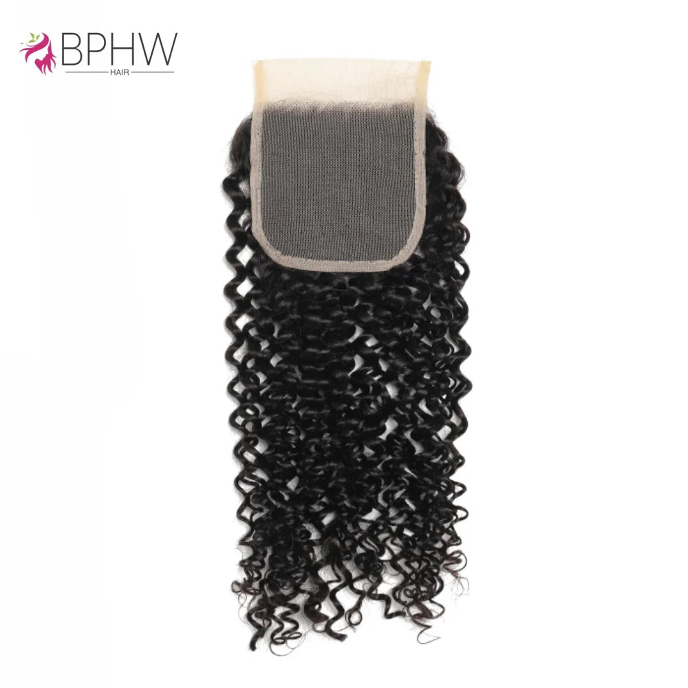 Kinky Curly Lace Frontal Closure Only, 4x4 Brazilian Remy Hair Pre Plucked