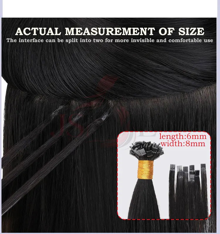 Flat Tip Hair Extensions Keratin Natural Human Hair Extension Brown Blonde 1g/Strand For Salon