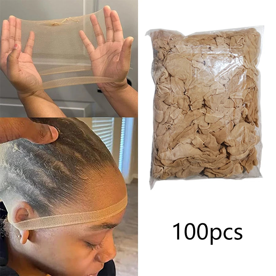 Wholesale HD Wig Caps Transparent Hair Nets Weave Nylon Stretchy Lace Front