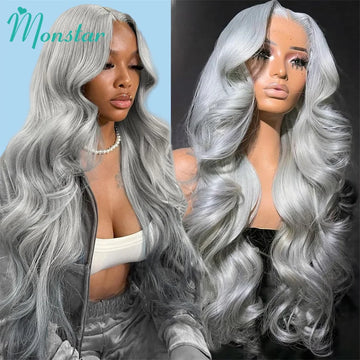 Grey Lace Fronts Wigs Human Hair 613 HD Frontal, 13x6 Vietnamese Raw