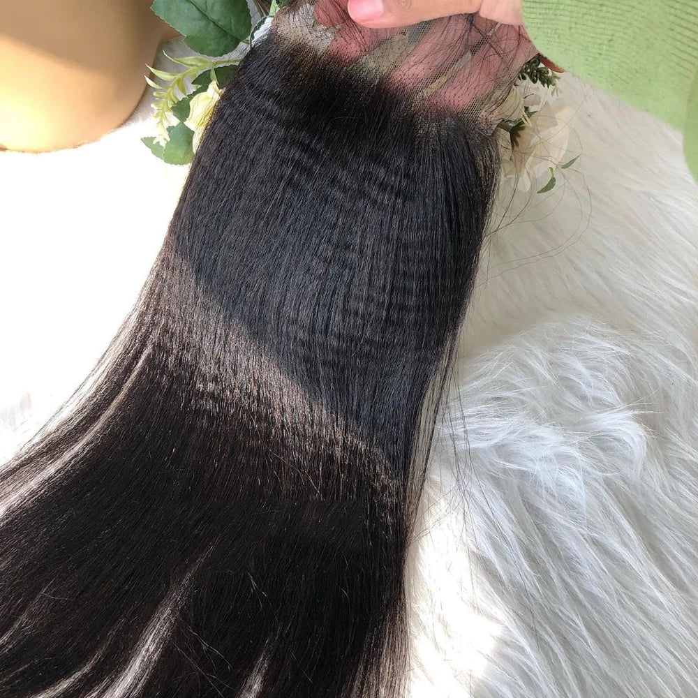Yaki Straight 13x6 HD Full Lace Frontal Only Closure Invisiable Melt Skins
