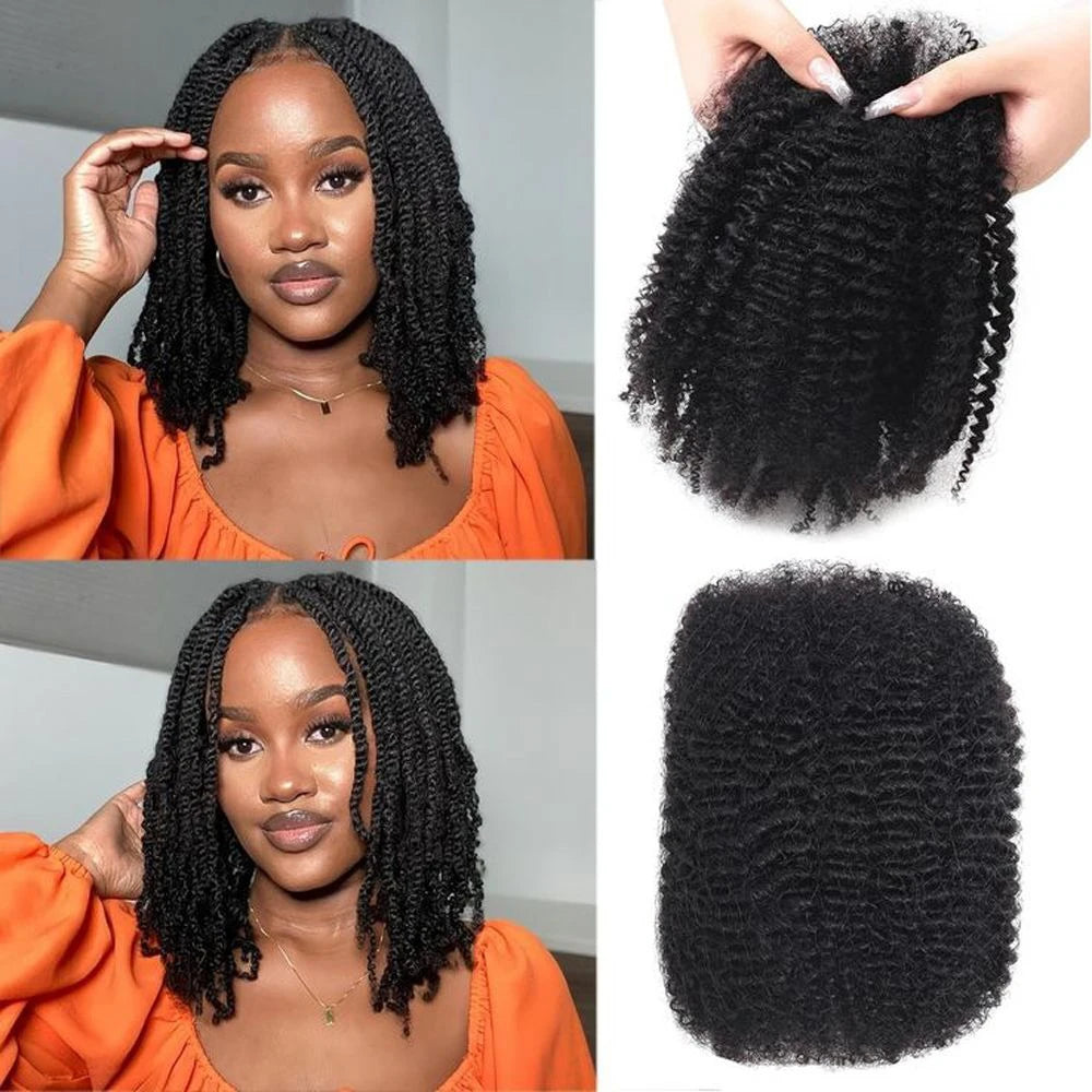 Afro Kinkys Bulk Human Hair Dreadlock Extensions Loc Repair Braiding Twist Tight