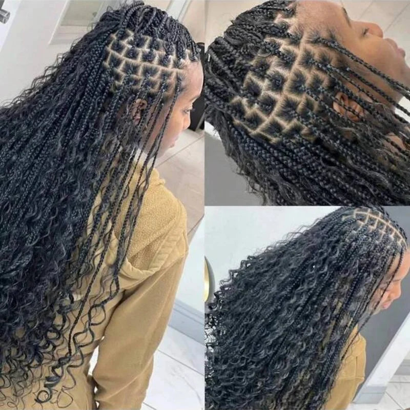 Human Braiding Hair Deep Water Wave Bulk 110g Bundles Full Thick No