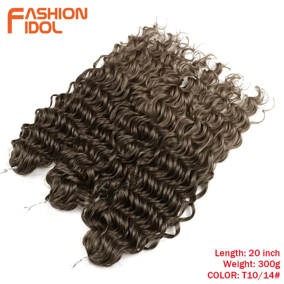 Deep Wavy Twist Synthetic Crochet Braiding Hair, High Temperature Fibre