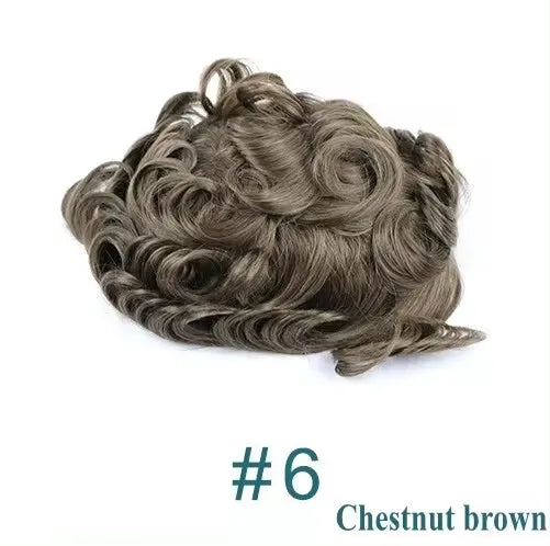0.02mm Super Thin Skin 1B10 Grey Wig Natural Hairline Undetectable 80%Density Men's