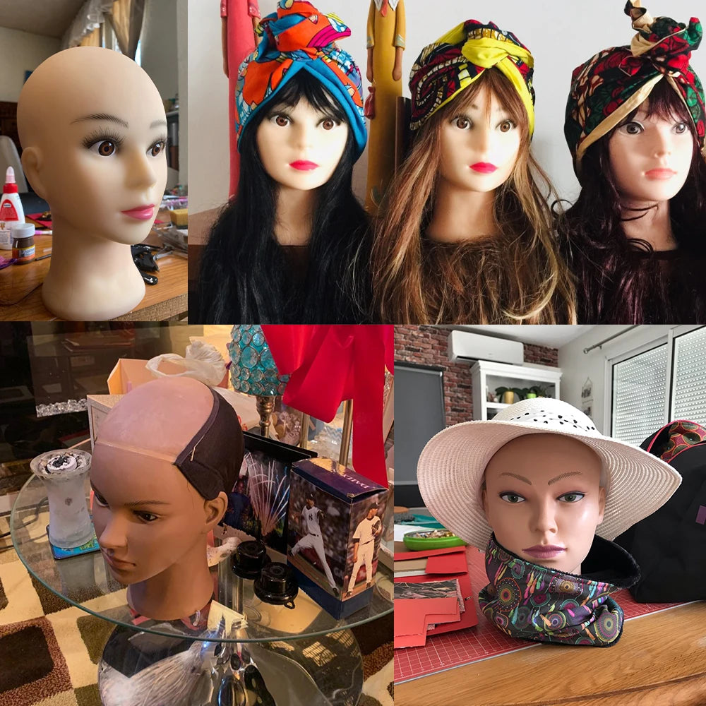 Mannequin Head Wig Stand Adjustable Tripod Holder Making Display T Pins /Wig