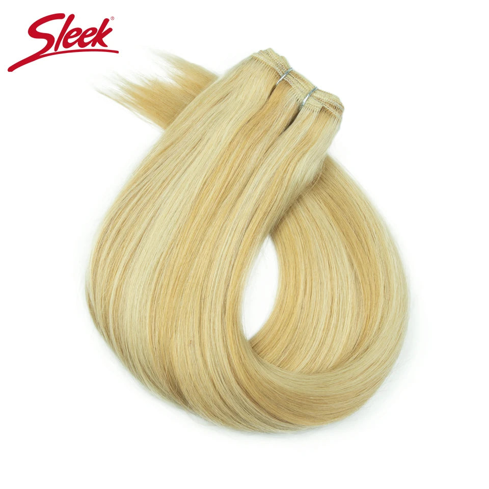 Sleek Peruvian Straight Human Hair Double Drawn Natural Weave Bundles Brown Remy