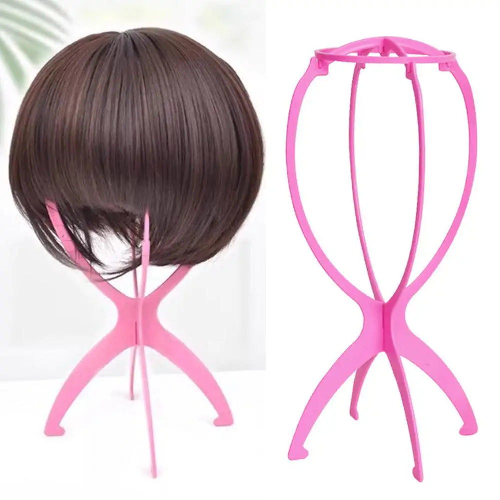 Adjustable Plastic Wig Stand Holder, Portable Hat and Wig Display Stand