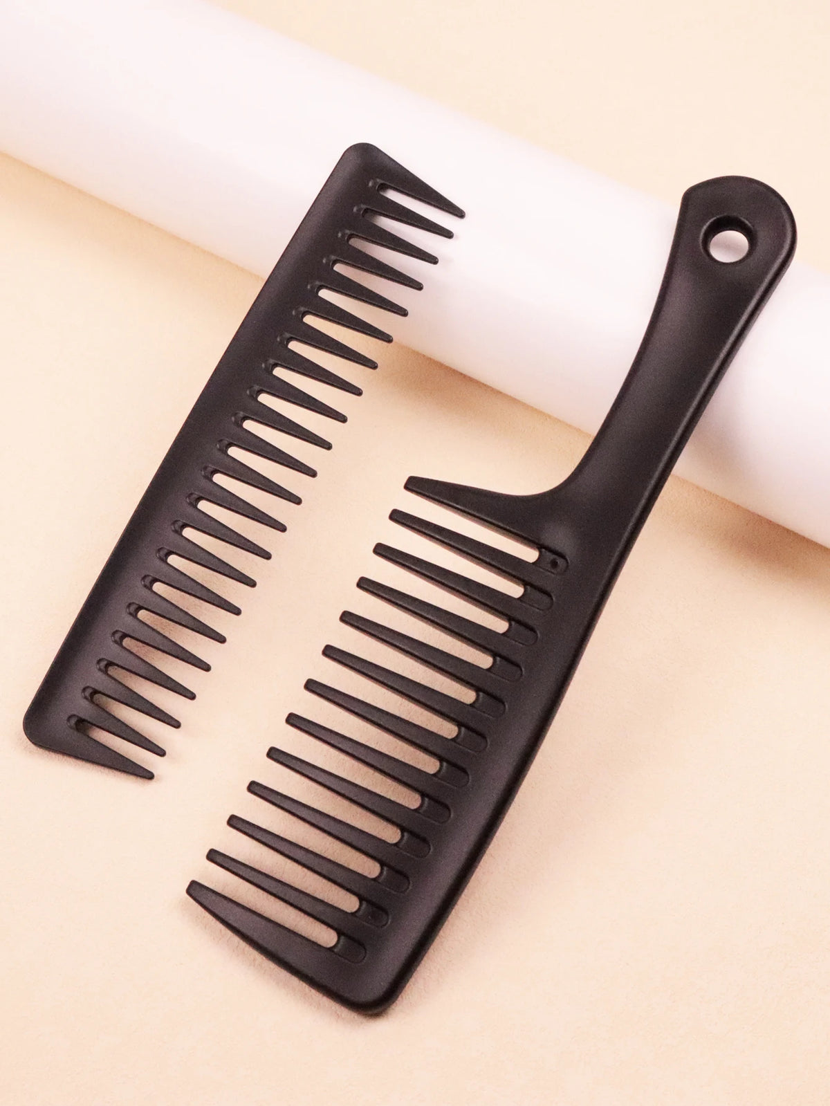 Wide Toothed Comb With and Without Handle, Used for Daily Hair Care, Durable ABS Plastic
