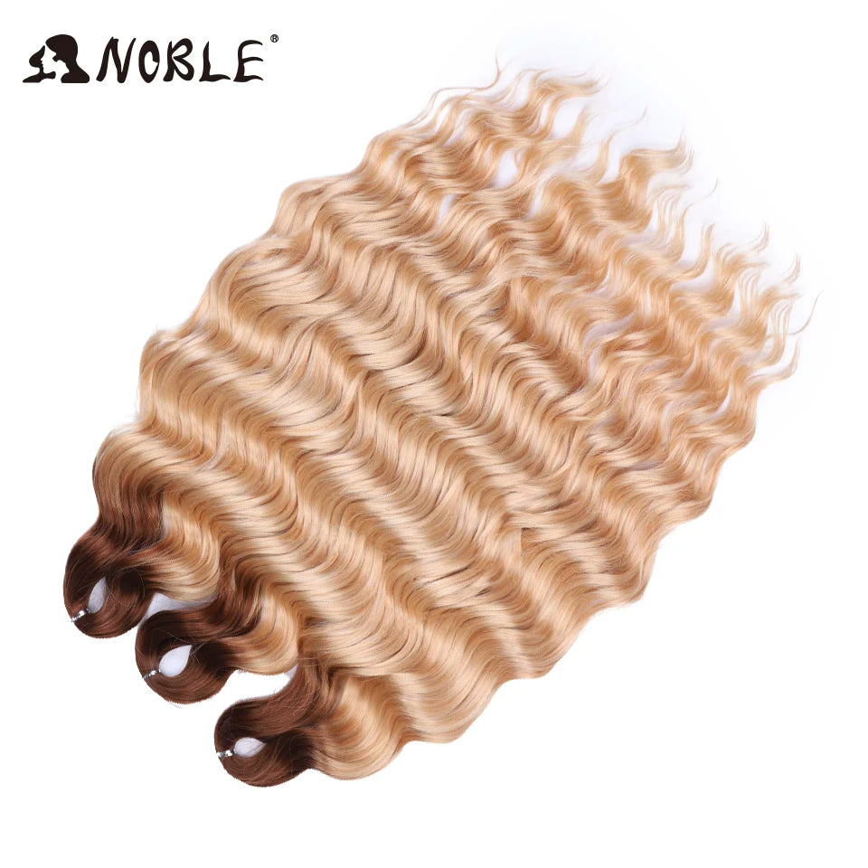 Synthetic Loose Deep Wave 24" Braiding Hair Extensions Water Braid Ombre Blonde