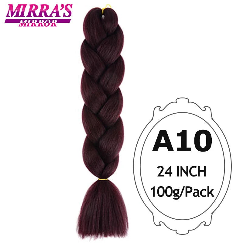 Ombre Jumbo Braiding Hair, Synthetic, 24 Inch, 6-Pack