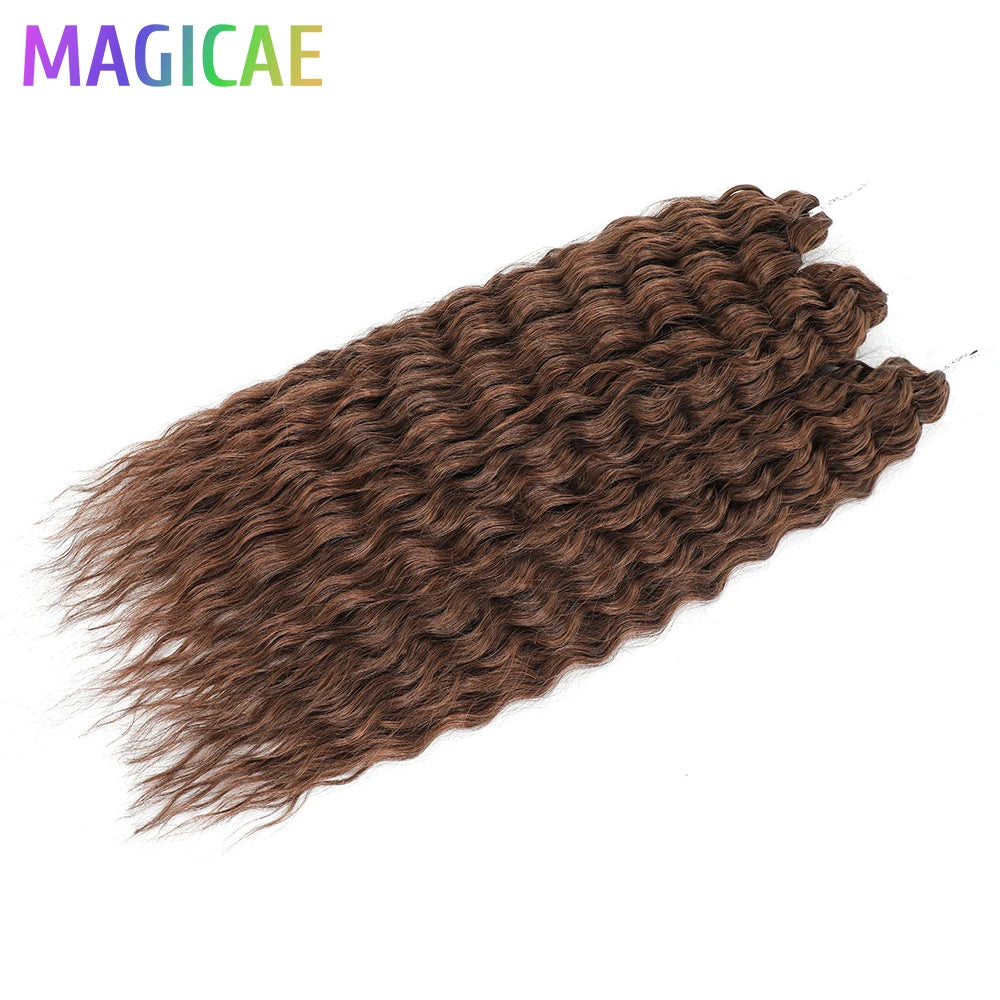 22Inches 300Grams Ariel Deep Water Twist Braids Crochet Protein Hair Orange Blond