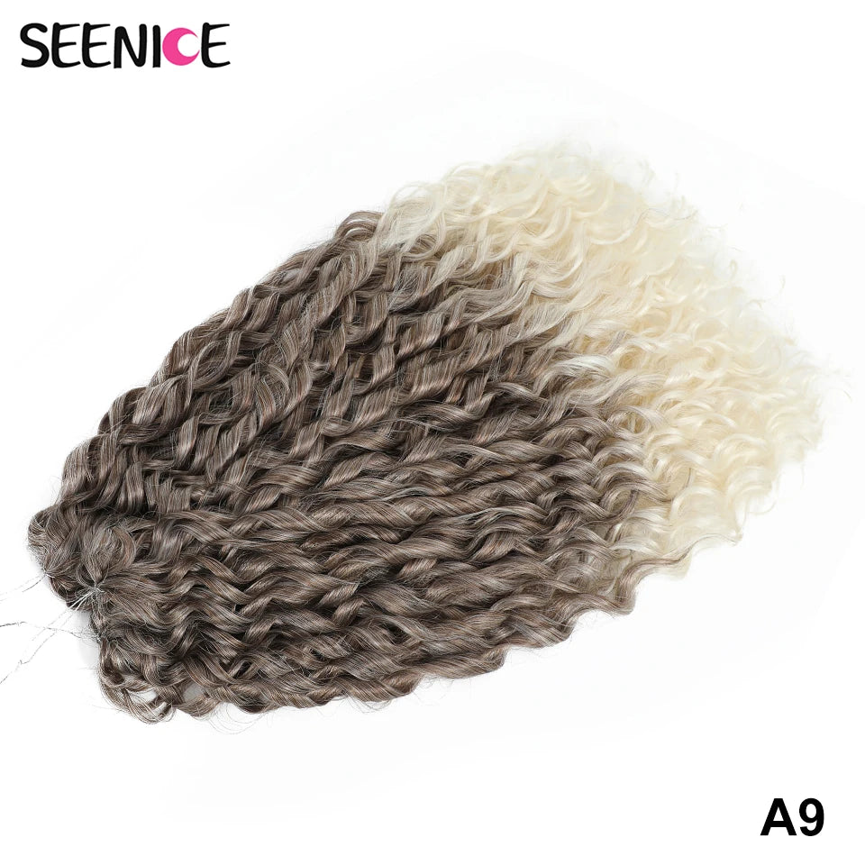 Synthetic Hair Deep Wave Twist Crochet Braid Afro Curl Ombre Blonde Pink