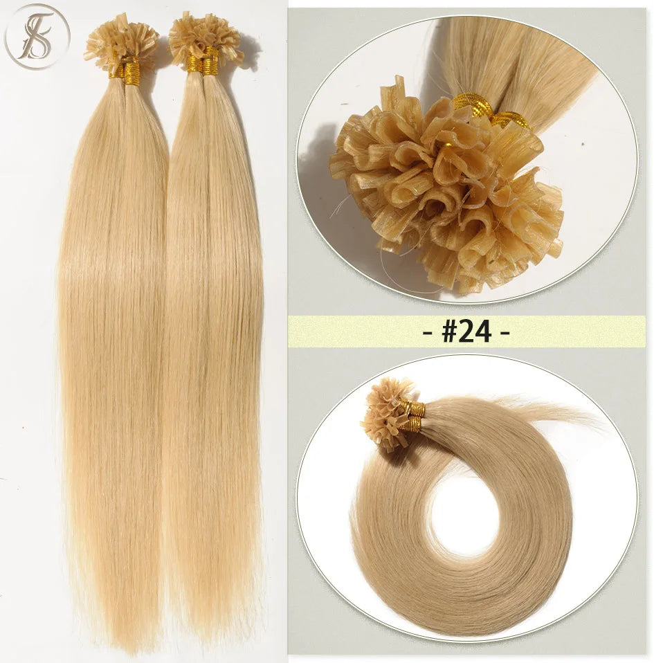 U Tip Hair Extensions 50g Microlink Keratin Fusion Human Capsule Pre Bonded