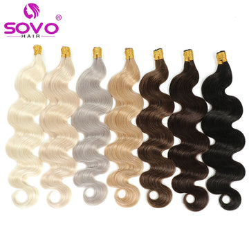 Pre Bonded Keratin Stick I-Tip Remy Human Hair Extension Hot Fusion Hair Piece Smooth Body Wave 0.8 G/Strand For Salon Supply