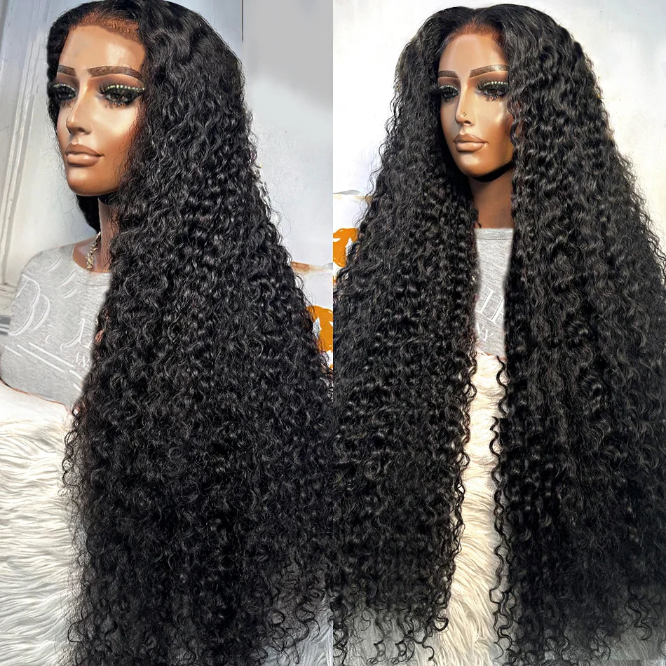 HD Lace 13x6 Frontal Wig Deep Wave Human Hair, 250% Curly Glueless
