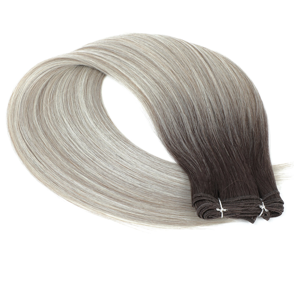 Straight Hair Extensions Ombre Bundles Heat Resistant Fiber Weaving Synthetic