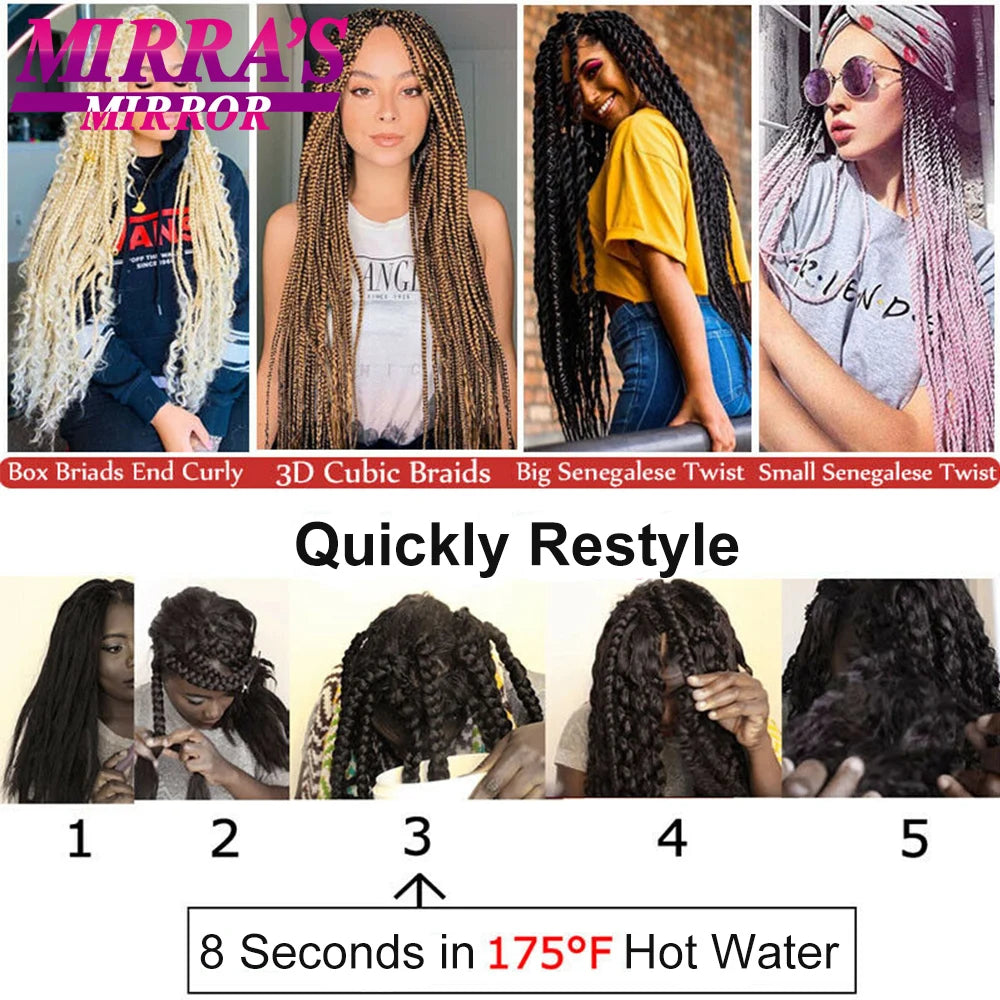 Synthetic Pre Stretched Braiding Hair To Make Senegalese Box Braid Natural Soft