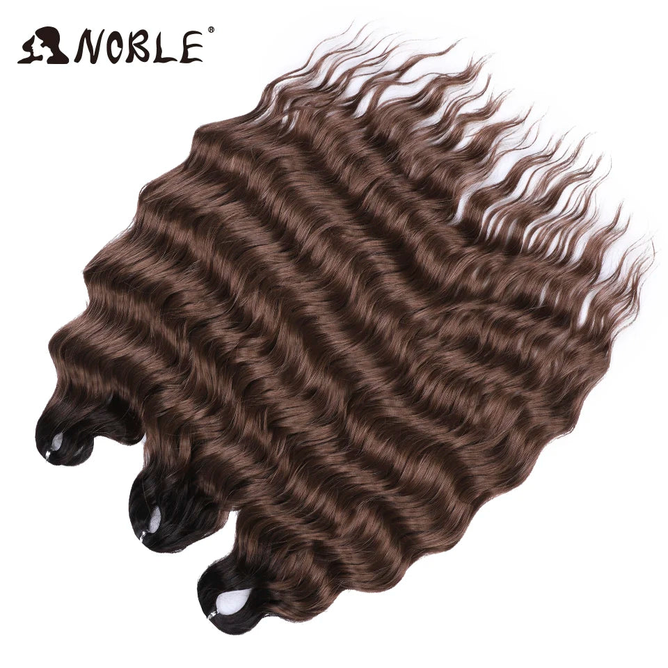 Synthetic Loose Deep Wave 24" Braiding Hair Extensions Water Braid Ombre Blonde