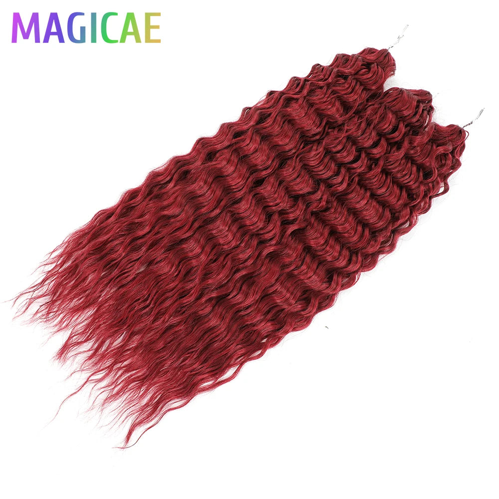 22Inches 300Grams Ariel Deep Water Twist Braids Crochet Protein Hair Orange Blond
