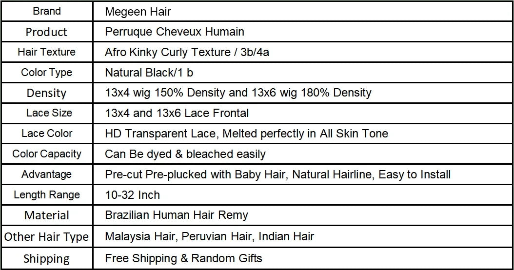 Afro Kinky Curly Human Hair Lace Front Wig — 13x4 Lace, Pre-Plucked