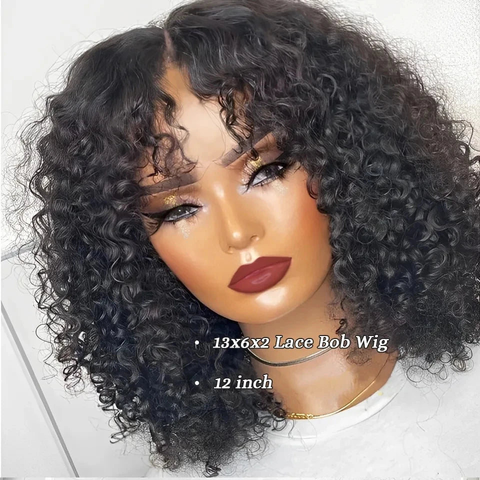 Sleek Brazilian P4/30/27 Jerry Curl Bob Wigs Nature Remy Black Dark Human