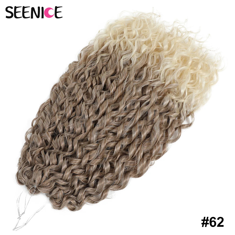 Synthetic Hair Deep Wave Twist Crochet Braid Afro Curl Ombre Blonde Pink