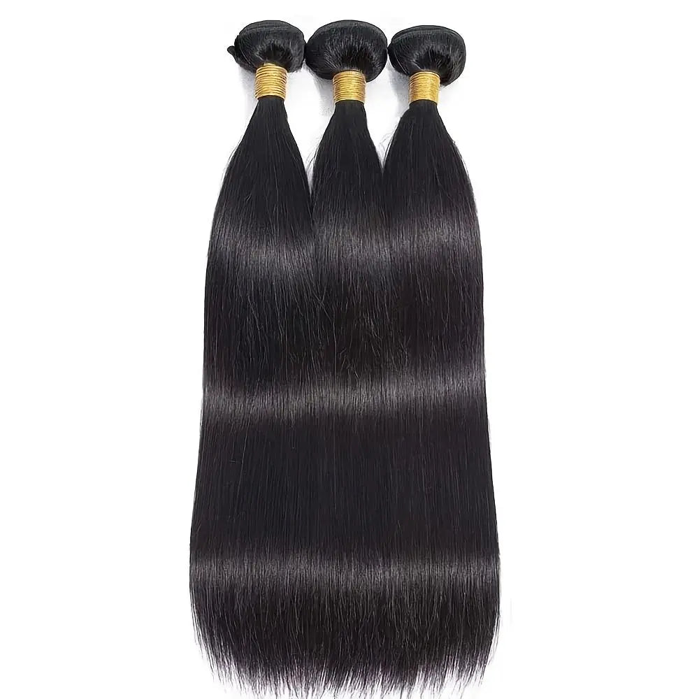15A Raw Indian Human Hair Bundles Body Wave Triple Lifespan Straight Deep