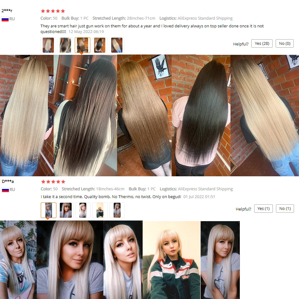 Bone Straight Hair Bundles Salon Natural Extensions Fake Fibers Super Long Synthetic