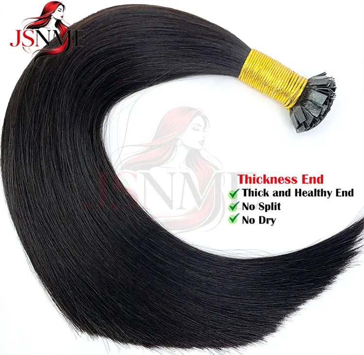 Flat Tip Hair Extensions Keratin Natural Human Hair Extension Brown Blonde 1g/Strand For Salon