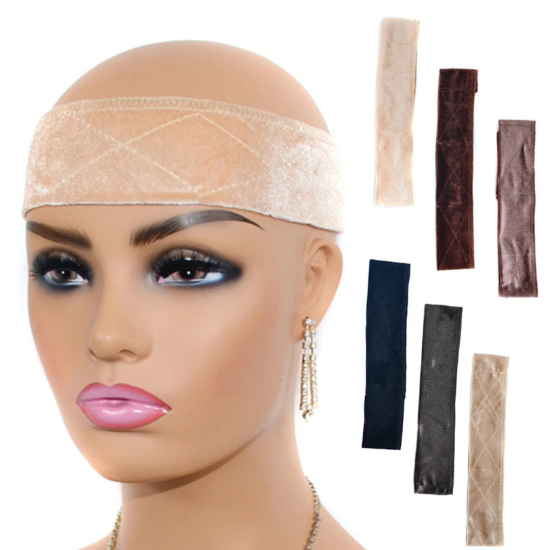 1PC Adjustable Wig Grip Band for Lace Front, No-slip Velvet Wig Grip Headbands Keeping Wigs in Place