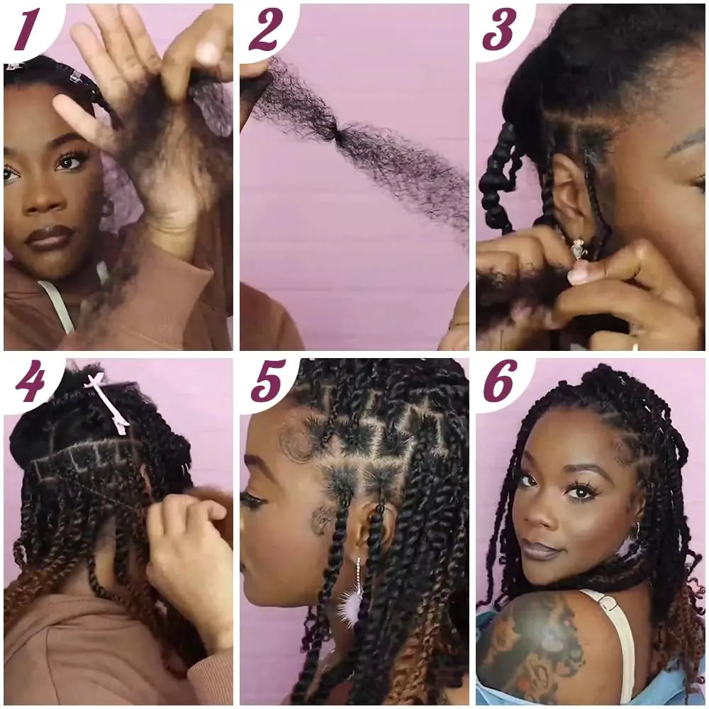 Afro Kinky Curly Bulk Human Hair for Braiding, Remy, No Attachment, Soft and Lightweight