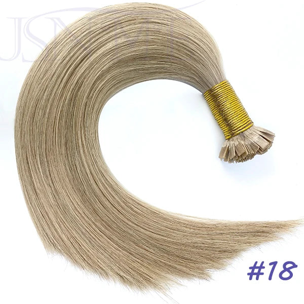 Flat Tip Hair Extensions Keratin Natural Human Hair Extension Brown Blonde 1g/Strand For Salon